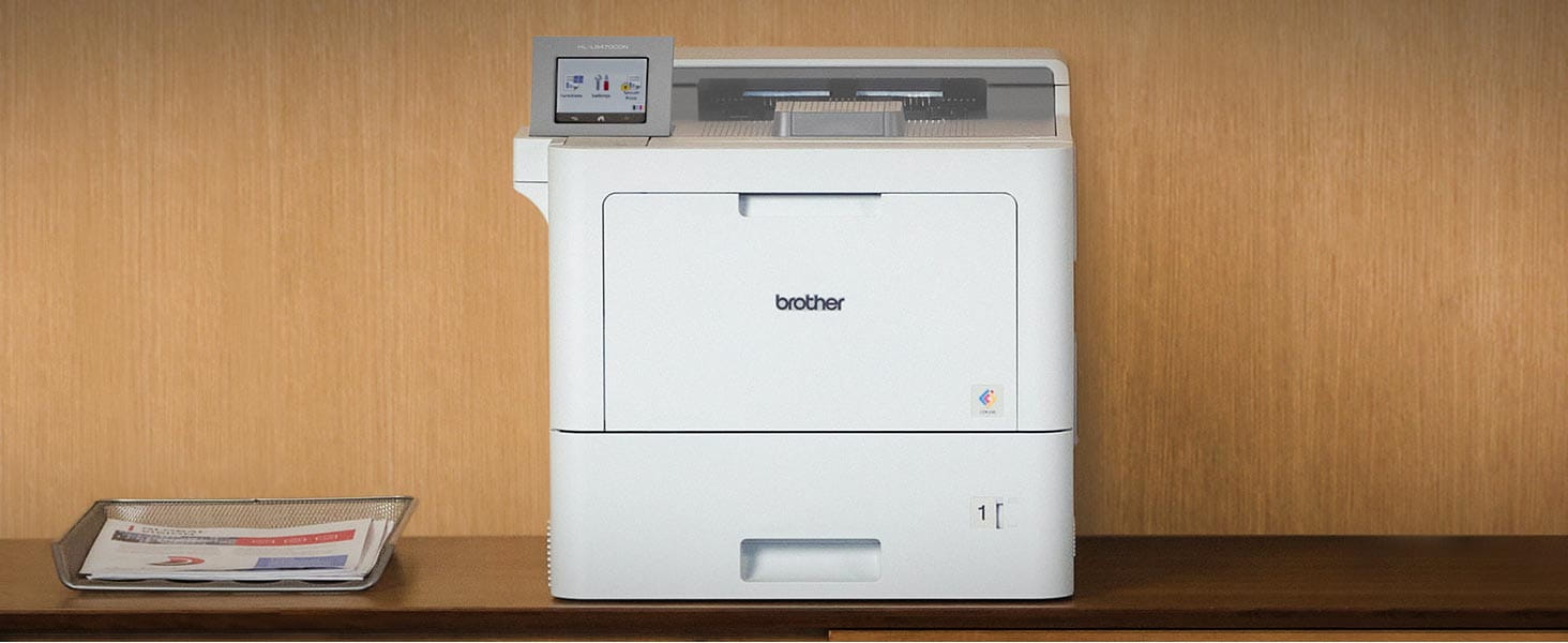 Printer on office shelf
