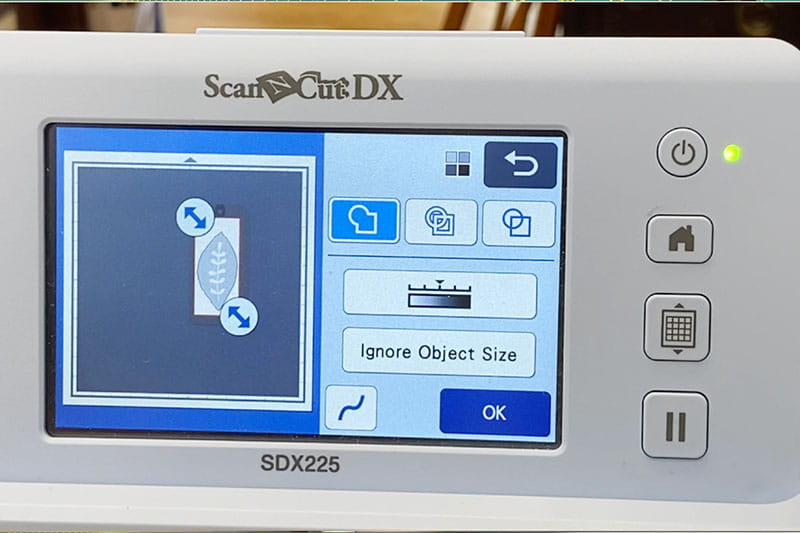ScanNCut DX prepping to cut