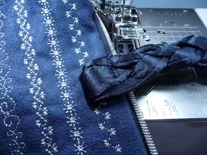 Attached the handles via stitching