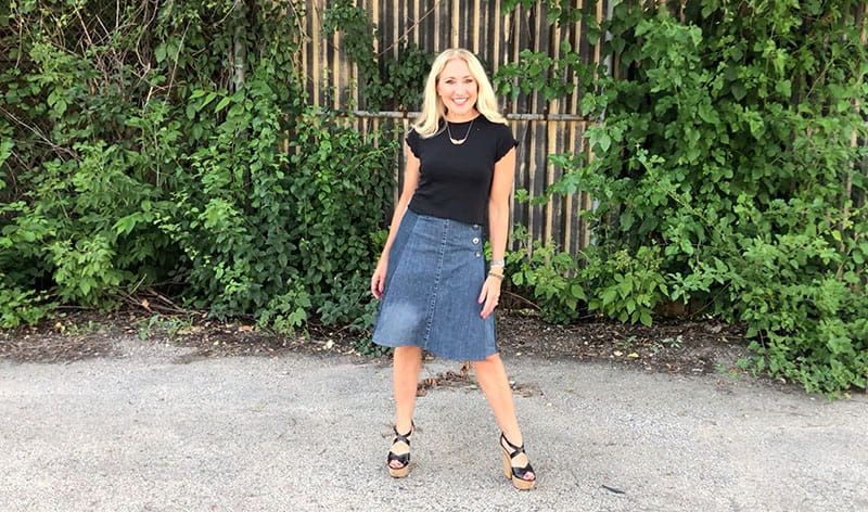 Denim wrap skirt project