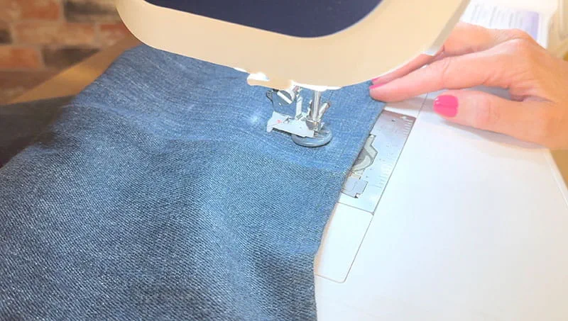 Sewing on the buttons