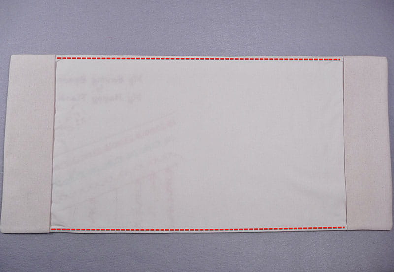 Fabric rectangle with backing for embroidery