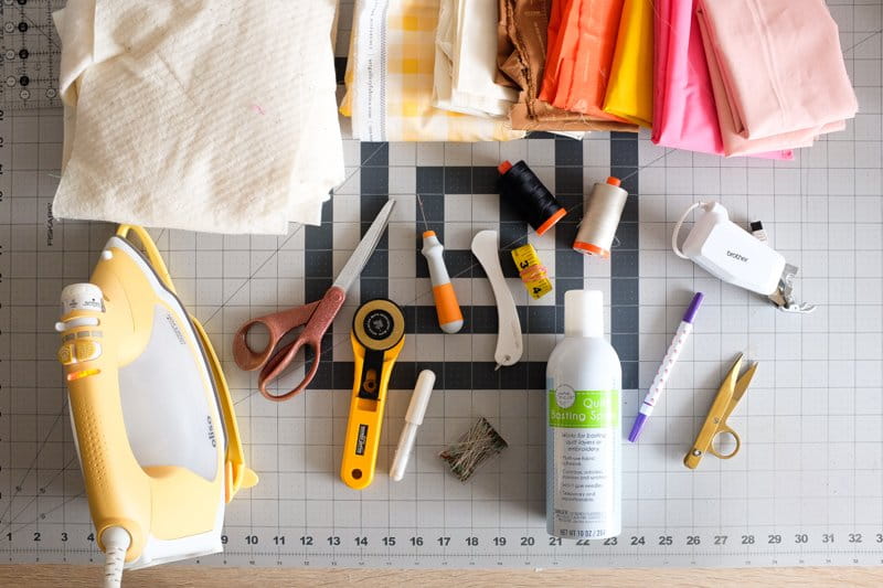 DIY fall quilt table runner materials
