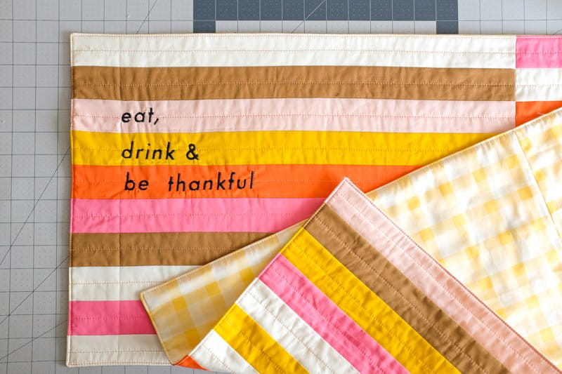DIY fall quilt table runner