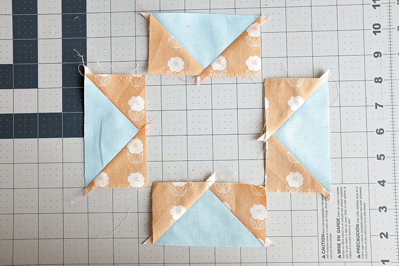 Flower print folded into a shape