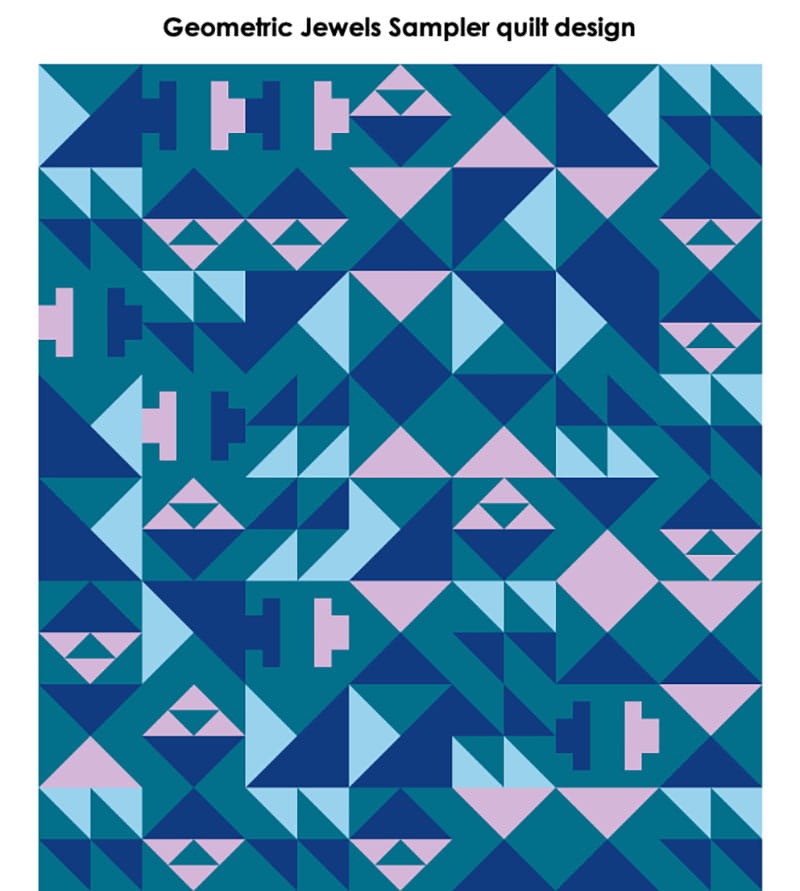 Quilt blocks for Geometric Jewels pattern