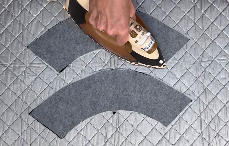 Hand ironing on interfacing