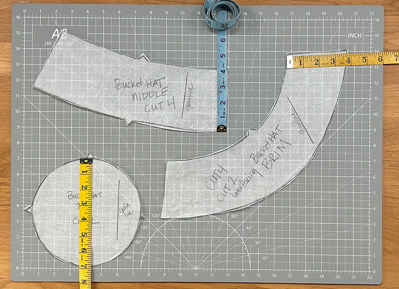 Pattern Pieces with Tape Measure