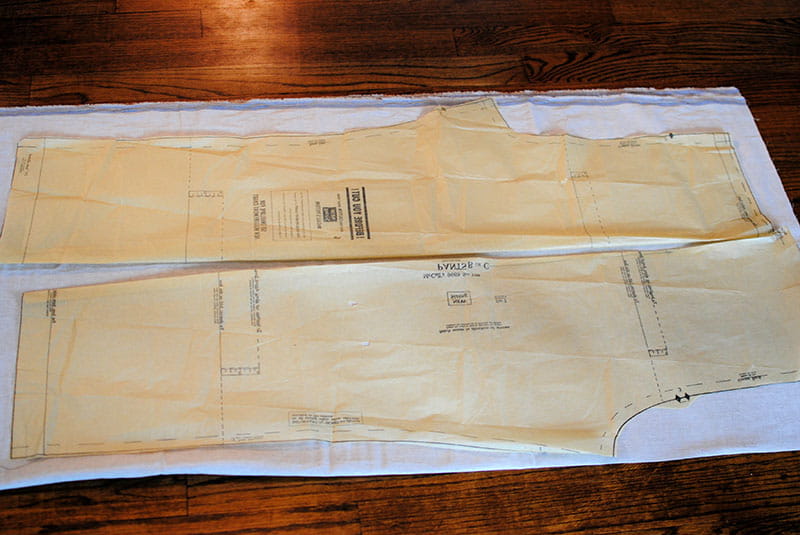 Putting together the sewing patterns