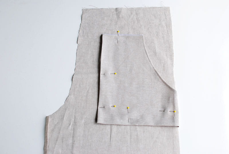 Putting the fabrics on top of each other