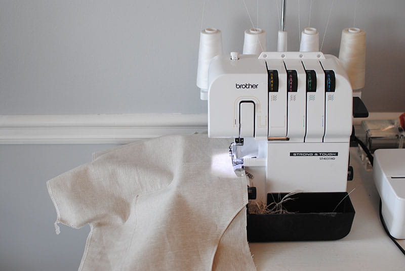 Using a French seam to reinforce the stitch