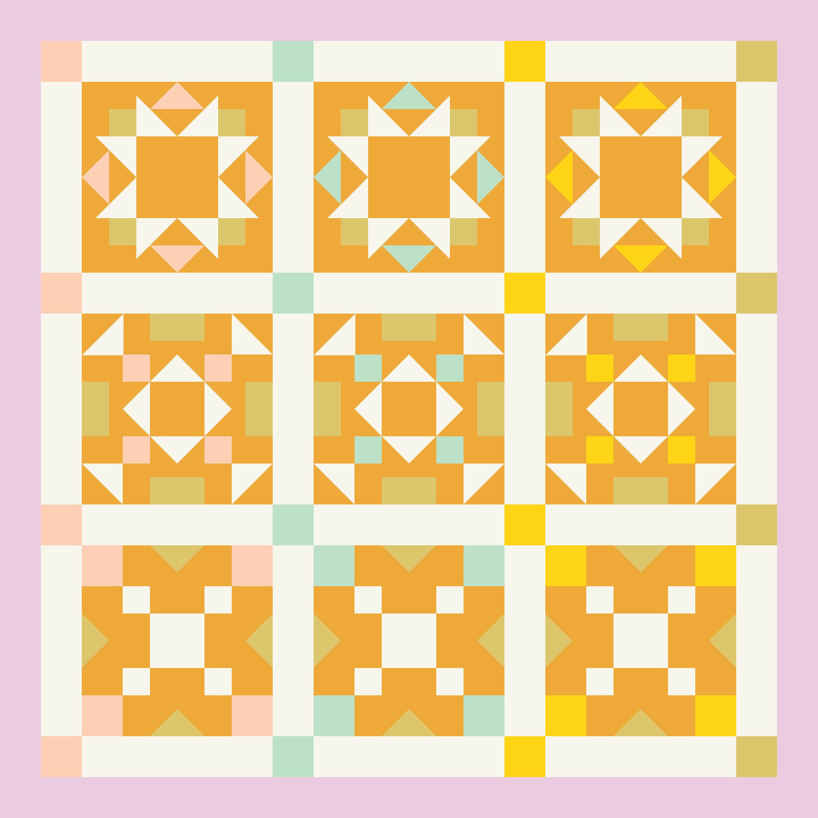 Spring Serenade quilt pattern layout