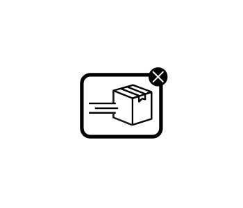 Box with black border and 'X' icon