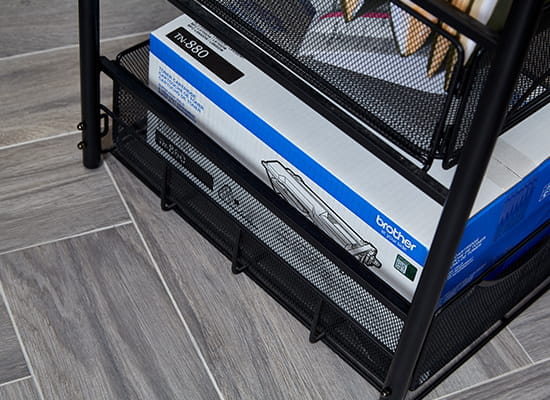 TN-880 toner box in a rolling cart
