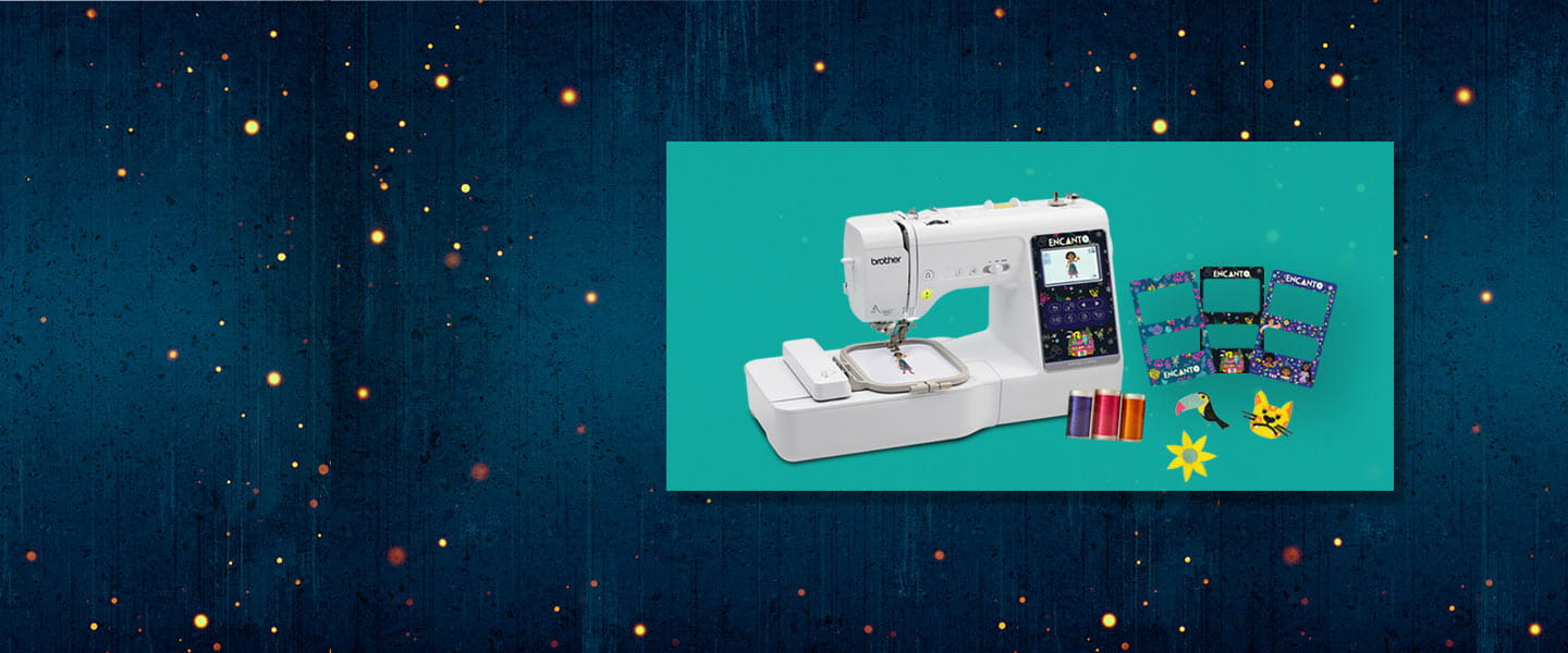 Encanto thread, faceplates and designs and machine