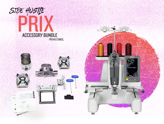 PR1X embroidering machine and accessories