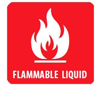 Flammable liquid label