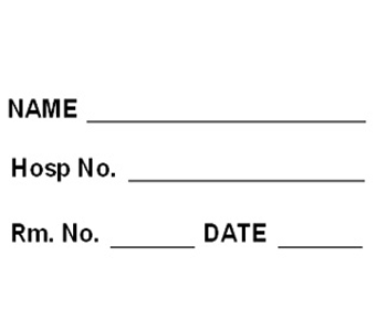 Hospital room label
