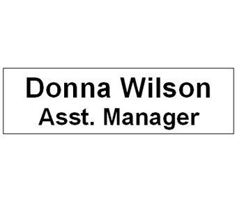 Name tag label