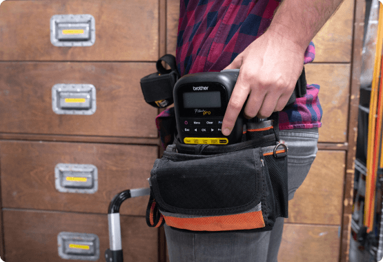 Keep your workshop organized with Brother P-touch Pro label maker 