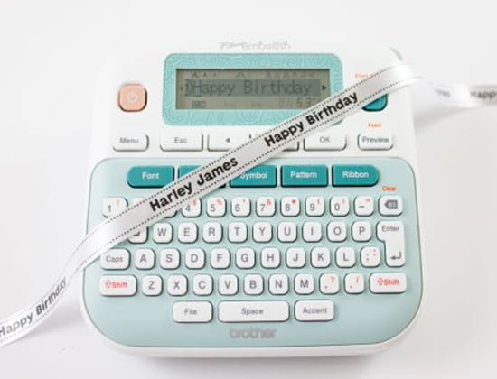 Step 1 Labels created on P-touch Embellish label maker
