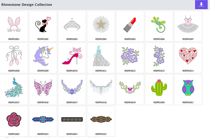 rhinestone chart