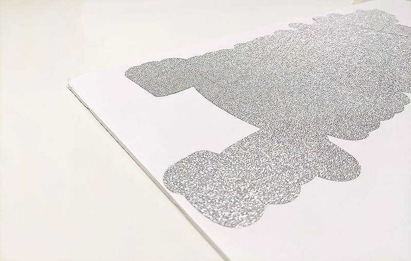 Glitter cutout