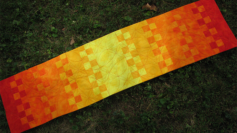 FInished Ombre Table Runner