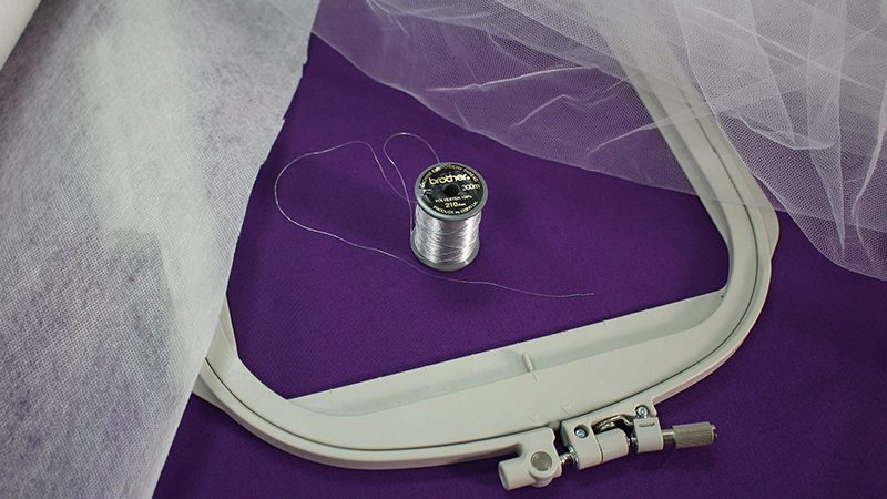 Tulle embroidery supplies