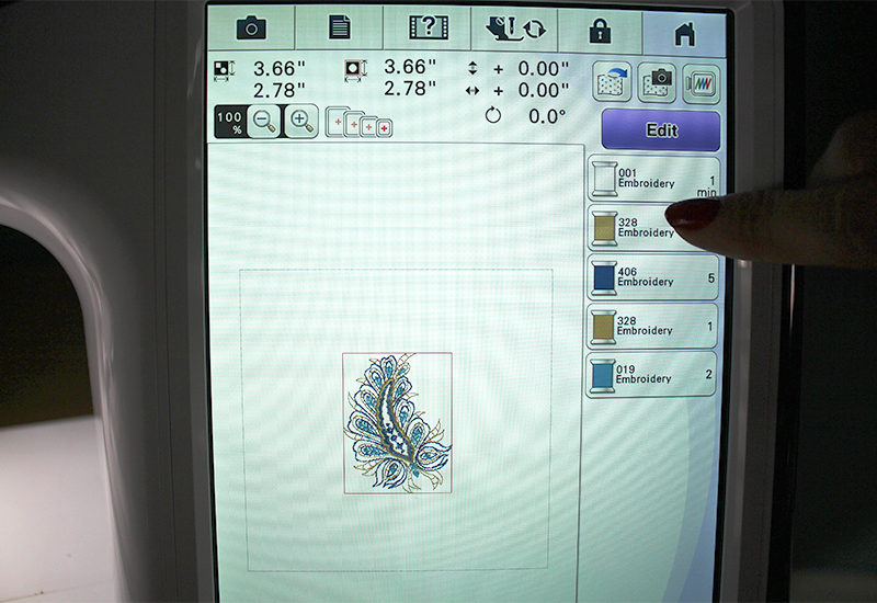 embroidering on tulle
