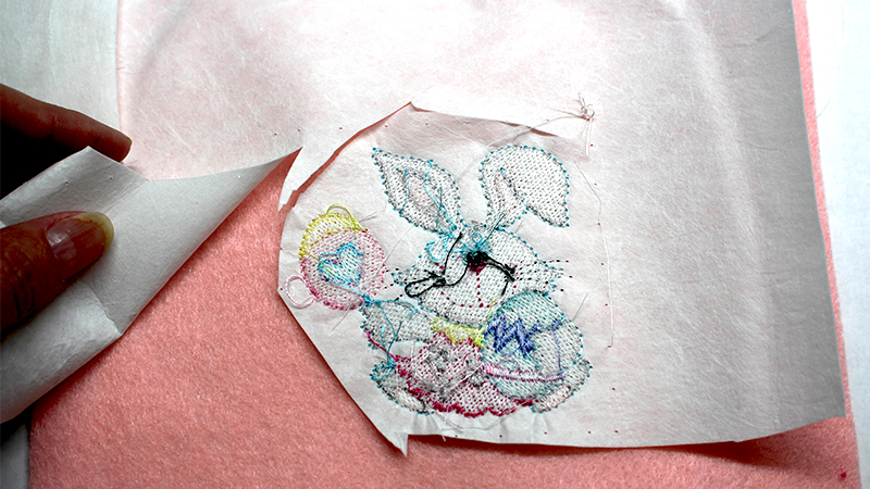 Easter Basket B1 Cutting Away Stabilizer