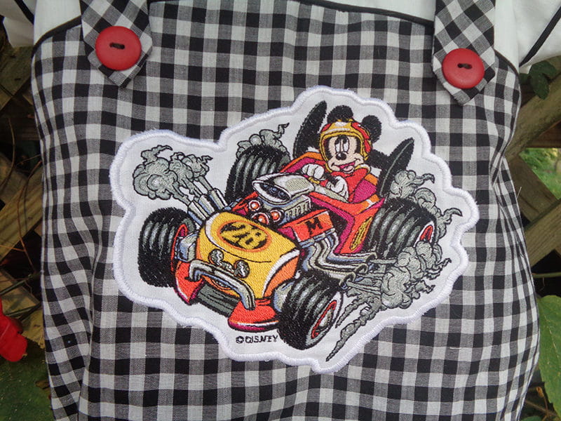 Image 21 Mickey Roadster embroidery close