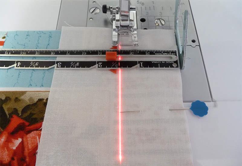 Sewing 1 1/2inch seam allowances on solid fabric strips