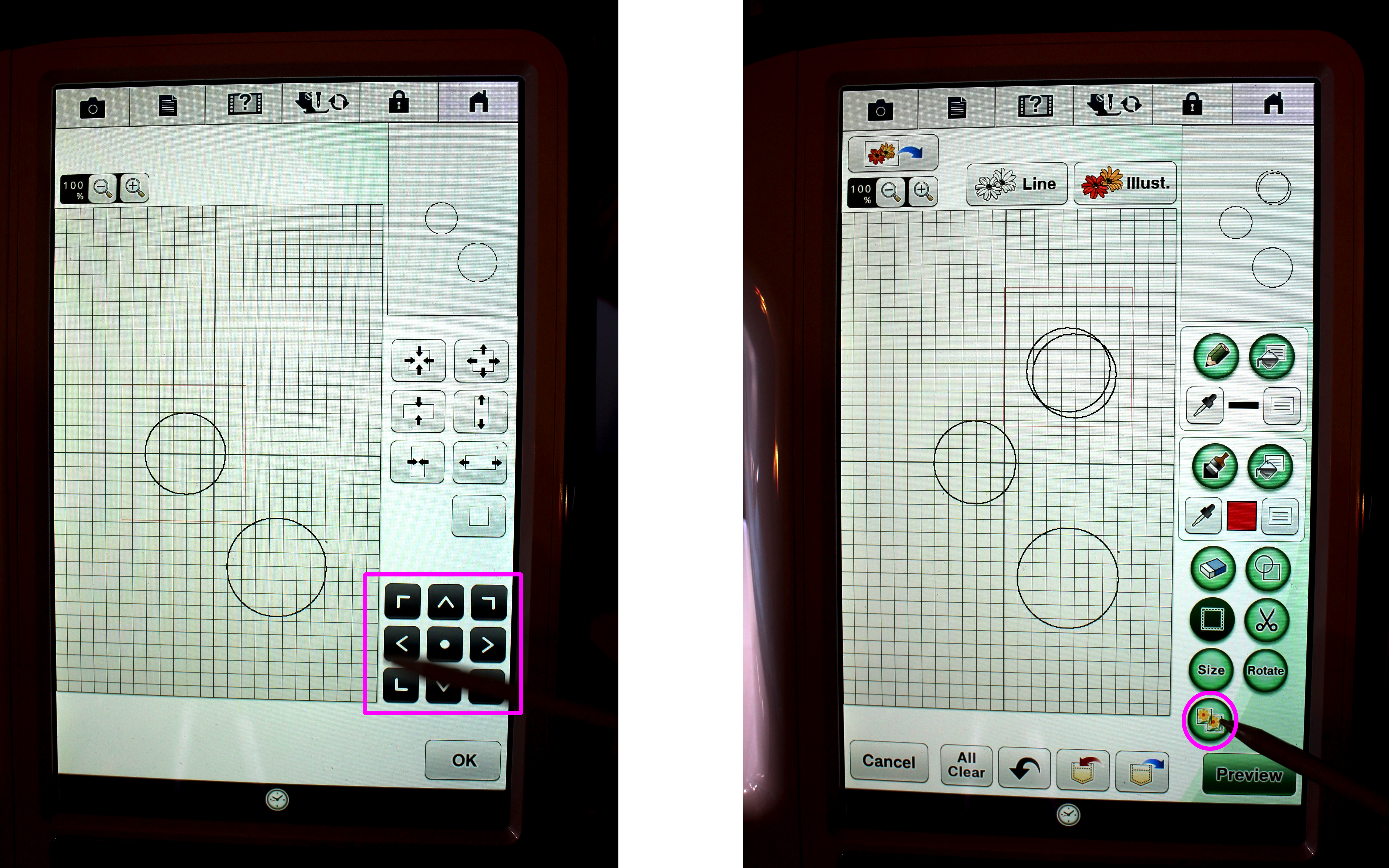 Add and adjust circles