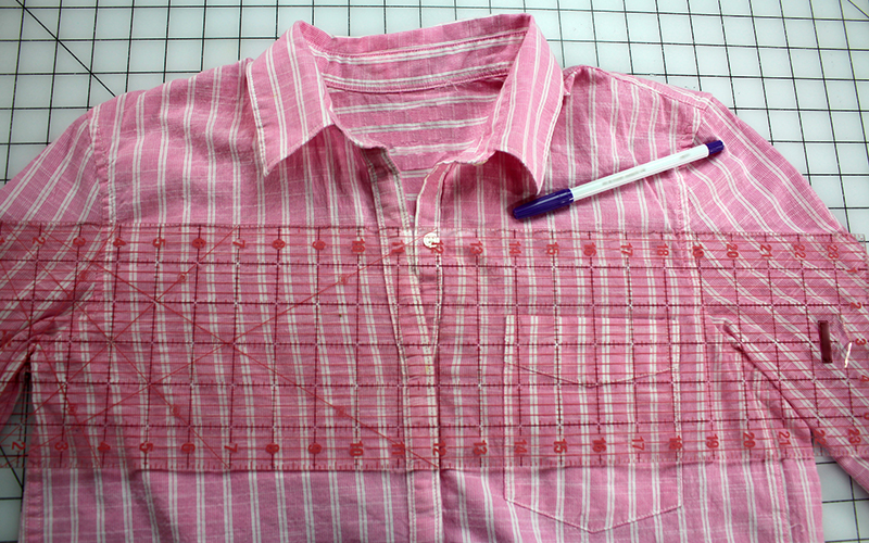 ButtodownTop Pic 20 - measuring with ruler
