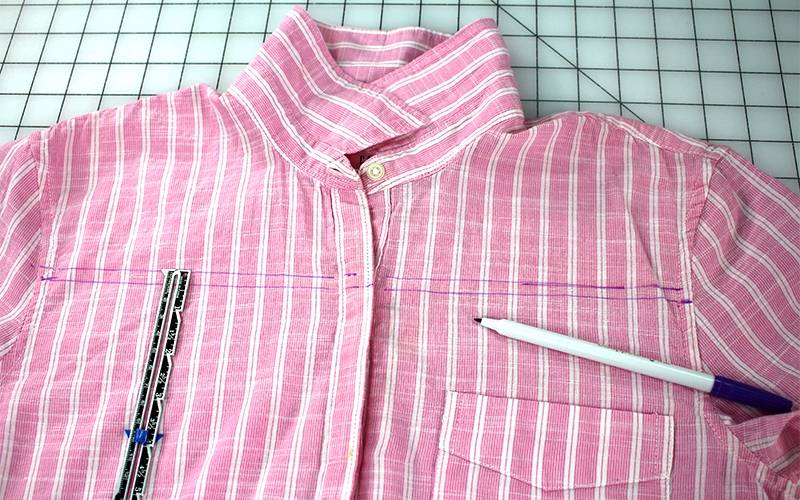 buttondown - pic 22 - marking where to cut