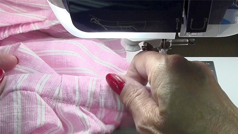 Strapless top-67-Close the bias opening in the back and stitch