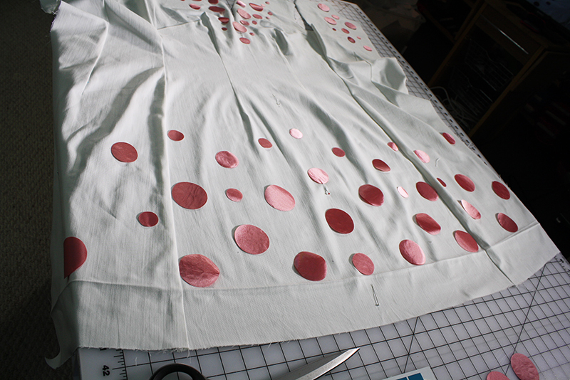 Embellishing Satin Polka Dot