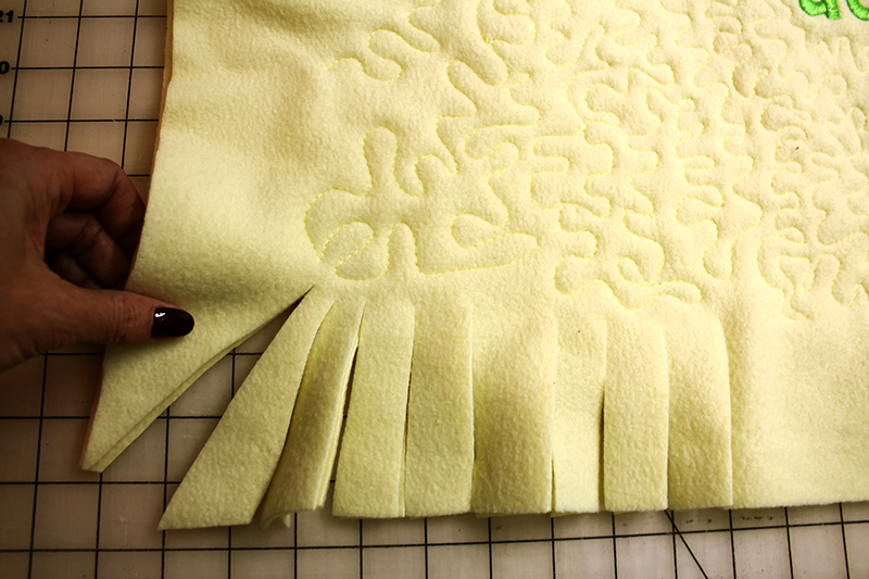 Embroider and Quilt an Adorable Fleece baby Blanket