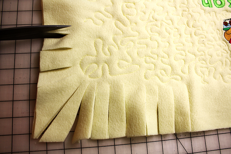 Embroider and Quilt an Adorable Fleece baby Blanket
