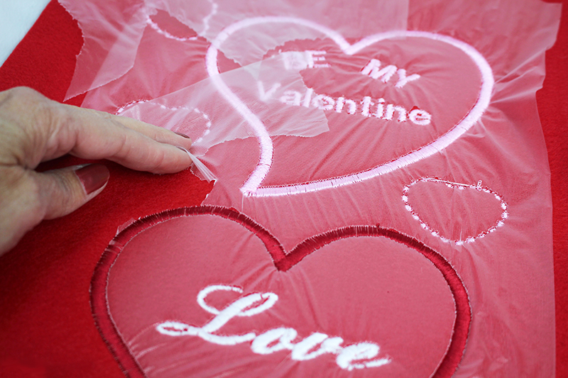 Embroidered Valentines Hearts