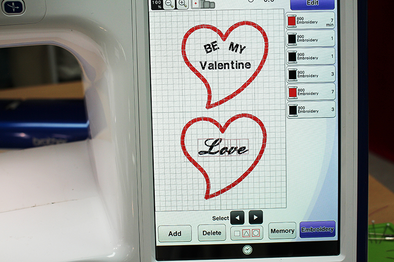 Embroidered Valentines Hearts