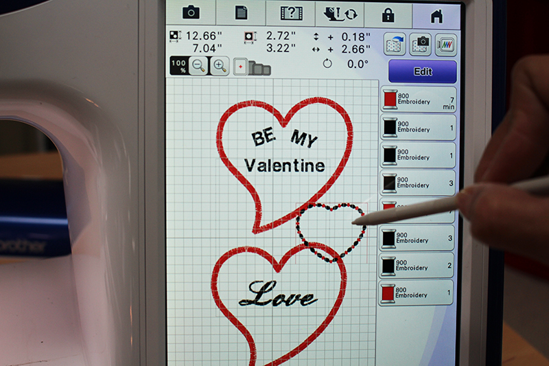 Embroidered Valentines Hearts