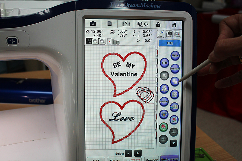 Embroidered Valentines Hearts