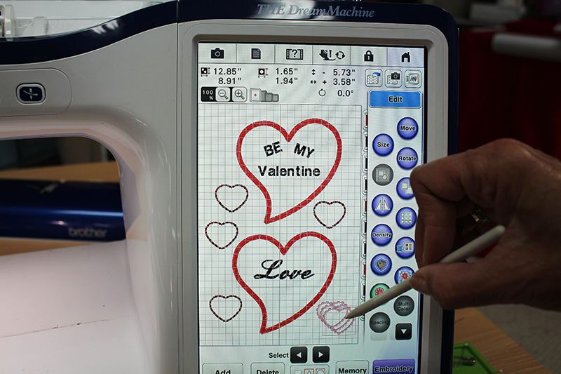 Embroidered Valentines Hearts