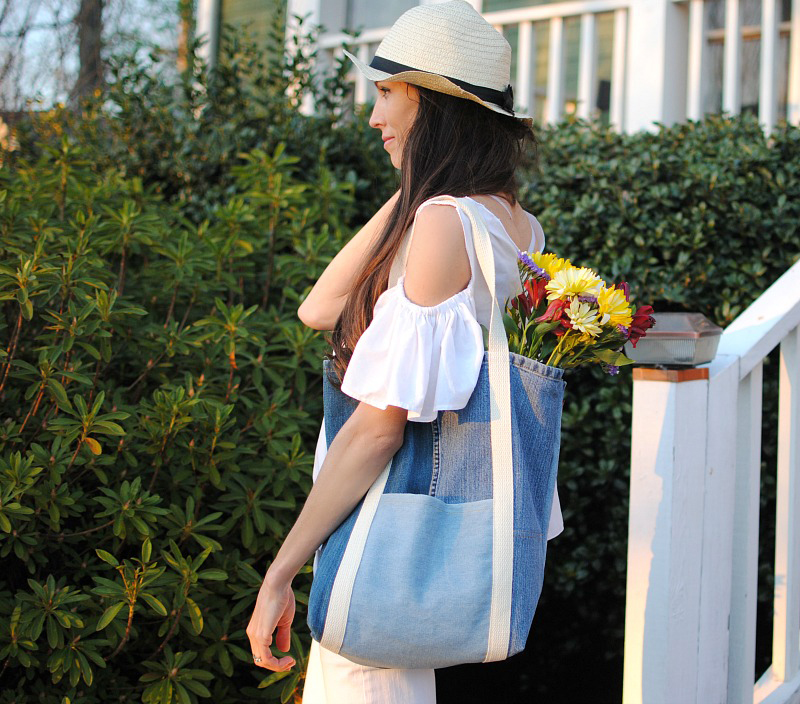 Upcycle Jean Tote Bag