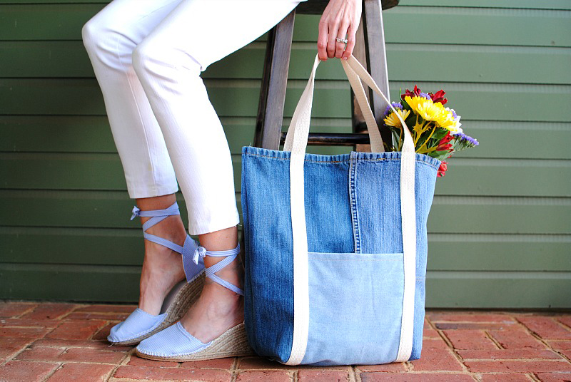 Upcycle Jean Tote Bag