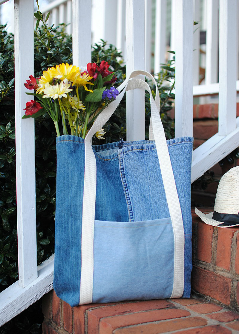 Upcycle Jean Tote Bag