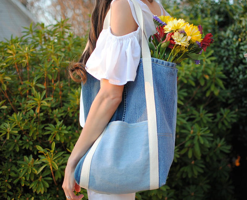 Upcycle Jean Tote Bag