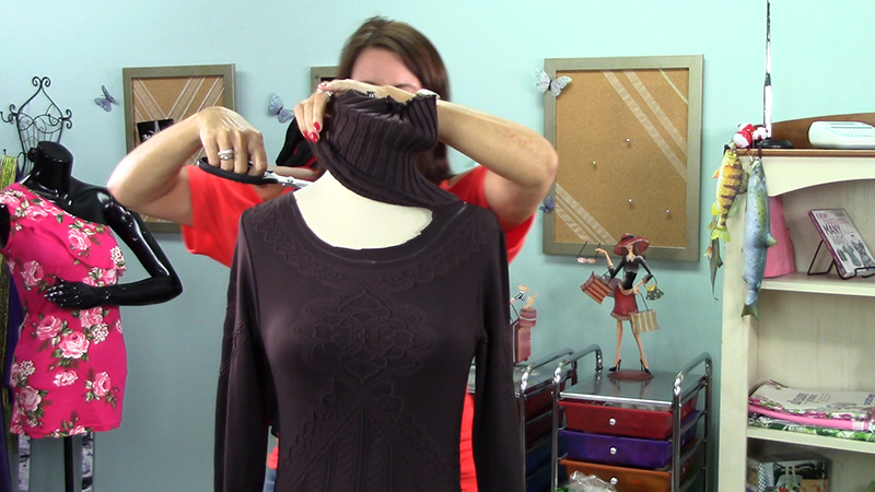 Upcycle Sweater to Boat Neck